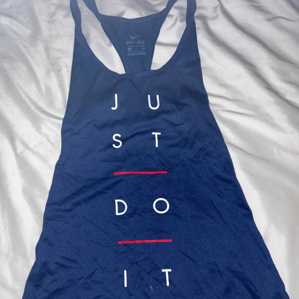 Nike Blue JUST DO IT Athletic Tank